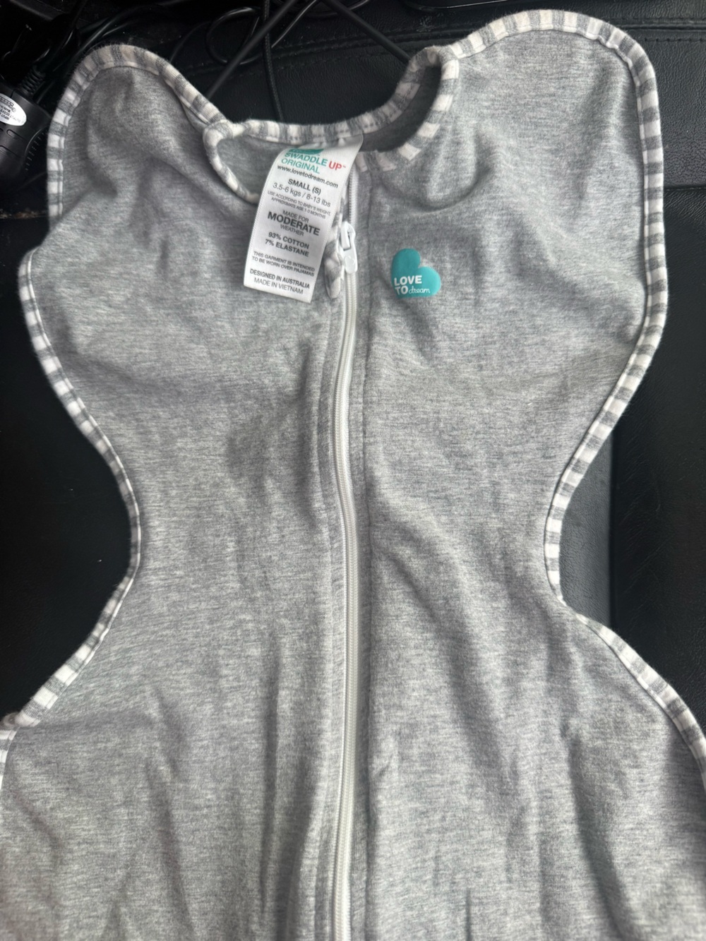 Love to Dream swaddleup grey size small